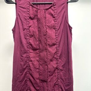 Women's Sleeveless Top in Burgundy